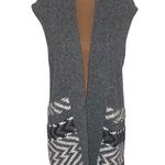 White + Warren soft alpaca jacquard longline patterned vest size XS Gray Photo 0