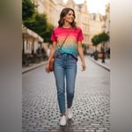 Crazy Train  Colorful Gradient Blouse Photo 1