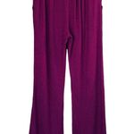 INC X-Small Flare Knit Sweater Pants Pockets Stretch Autumn Berry Magenta New Photo 2