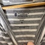 Coolibar Catalina Beach Cover Up Dress Long Sleeve Gray White Stripe M Size M Photo 3