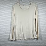 Peruvian Connection  Cream Pima Cotton Long Sleeve Top‎ Photo 3