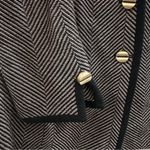 St. John  Collection tweed pattern black trimmed blazer Sz 8 Photo 7