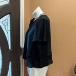 ZARA  black layered jeweled collared blouse Photo 3