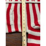 A New Day Womens XS Red White Striped Knit Cardigan Sweater Gold Button Pockets Photo 6