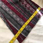 Plus size 2000s red burgundy grey black striped wide leg flare bell bottom pants trousers stretchy #boho western #indie #hippie #gothic #whimsygoth Photo 6