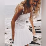 ZARA  pleated mini eyelet dress Photo 2