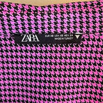 ZARA NWOT Houndstooth Checkered Polo Cropped Shirt Photo 3