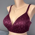 Victoria's Secret Body By Victoria Ipex Lined No Wire Bra Size 38D Burgundy Y2K Photo 1