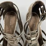 Tahari Sandals Gold Leather Shoes Strappy Flat Ankle Straps Summer Size 9.5 Photo 8