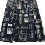 Pardue Les Navy Midi Dress Cruise Ocean Anchor Sea Print Button Size 4 Women's Blue Photo 3