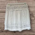 Surf Gypsy  White Crochet Mini Skirt Photo 2