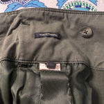 Massimo Dutti  Capri Paperbag Pants Womens 8 Olive Green Cotton Bellt Wide‎ Leg Photo 7