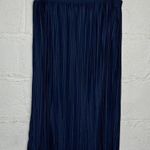 Alfani Women's Accordion Pleated Midi Skirt Navy Blue Pull Photo 0