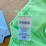L Space Bikini Top Womens Sz Large Green Winnie Ribbed Sporty Chic Beach Summer Photo 4