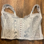 Victoria's Secret Victoria's‎ Secret Dream Angels White Lace Corset Top Medium Womens Hook Loop Photo 0