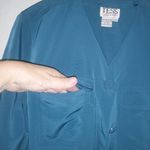 Tess 20W Short Sleeved Shirt Dress Button Front in Teal Green Photo 4