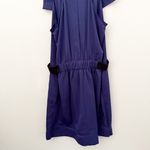 RACHEL ROY | Ruffle Front Black Elastic Waist Navy Blue Dress Racer Back | Small Photo 5