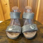 Taos Sandals Carousel Leather Wedge Gray Hook Loop Closure Size 41 (US 10 Photo 5