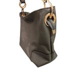 Montana West Select Gray Pebbled Leather Shoulder Bag Purse Gold Tone Hardware Photo 3