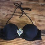 Victoria's Secret Victoria’s Secret bikini top with brooch or jewel size 34B black vs swim suit Photo 0