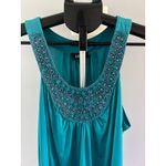 Iz Byer ‎ Women's Teal beaded tank top size XL Photo 1
