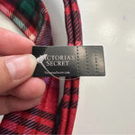 Victoria's Secret NWT Holiday Christmas Plaid Fleece-Trim Tote Bag Photo 5