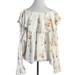Free People Dainty Ethereal Ruffle Camilla Floral Gauze Blouse Large Cottage Photo 7