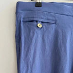 Anne Klein  Blue Business Casual Stretch Ankle Pants with Gold Buttons, Size 10 Photo 14