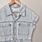 Primark DENIM CO | Light Wash Romper Blue Denim Jean Utility Snap | Size 10 Photo 1
