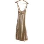 Show Me Your Mumu Mina Midi Dress in Champagne Luxe Satin S Photo 3