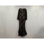 Mac Duggal  79351 Embellished Long Sleeve Plunge Neck Trumpet Gown Size 10 Photo 5