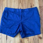 Michael Kors Women's Blue Chino Shorts Size 12 Cotton Spandex Zip Casual Photo 0