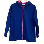 Quacker Factory Quaker Factory Navy Blue full zip sweatshirt rhinestone zipper size large Photo 0