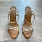 Schutz Gimenez Pearl Leather Strap And Cork 4” Heel Sandal Size 11B Photo 1