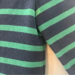 Banana Republic  navy blue and green striped nautical knit blazer size small Photo 8