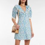 RIXO Anya Pastel Floral Dress Blue Size XS Photo 2