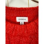 Evereve Red Relaxed Fit Cuffed Ribbed Knit Sweater - Size - XS Photo 3