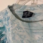 Vintage WG long sleeve blue aqua tie dye oversized crew neck cotton shirt large Photo 1