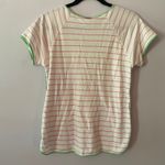 LAKE Pink White Green Sleepshirt Pajama Top Cotton PJs Women's size Medium Photo 5