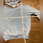 JK Sia crochet hoodie. XL. Light blue mineral wash. Photo 11