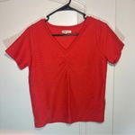 Madewell Ottoman Jacquard Ruched-Front Top Textured Ribbed Material Size: XS Photo 1