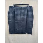 Premise Womens Size 14 Black Skirt Pencil Houndstooth Metallic L3N800 Photo 4