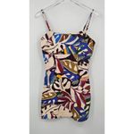 Avec Les Filles Women's Beige Printed Square-Neck Bodycon Mini Dress Size 6 Photo 3