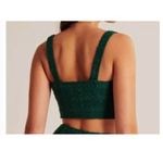 Abercrombie & Fitch NWOT Green Tweed Crop Top Photo 2