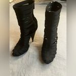 Gucci  Black Elastic And Leather Isadora Gladiator Booties Photo 1