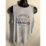 Maurice's Womens Patriotic America USA Truck Tank Top Blue Jersey Knit Size 2XL Photo 1