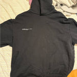 Pangaia Charcoal Hoodie with Text Label Black Photo 1