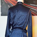 Oscar de la Renta Womens small Robe Navy Blue Photo 9