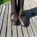 Franco Sarto Tiera Brown Leather High Shaft Heeled Boots size 10 Photo 4
