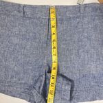 Loft Outlet Shorts Womens 14 Blue Chambray Linen Cotton blend pockets Coastal Photo 6